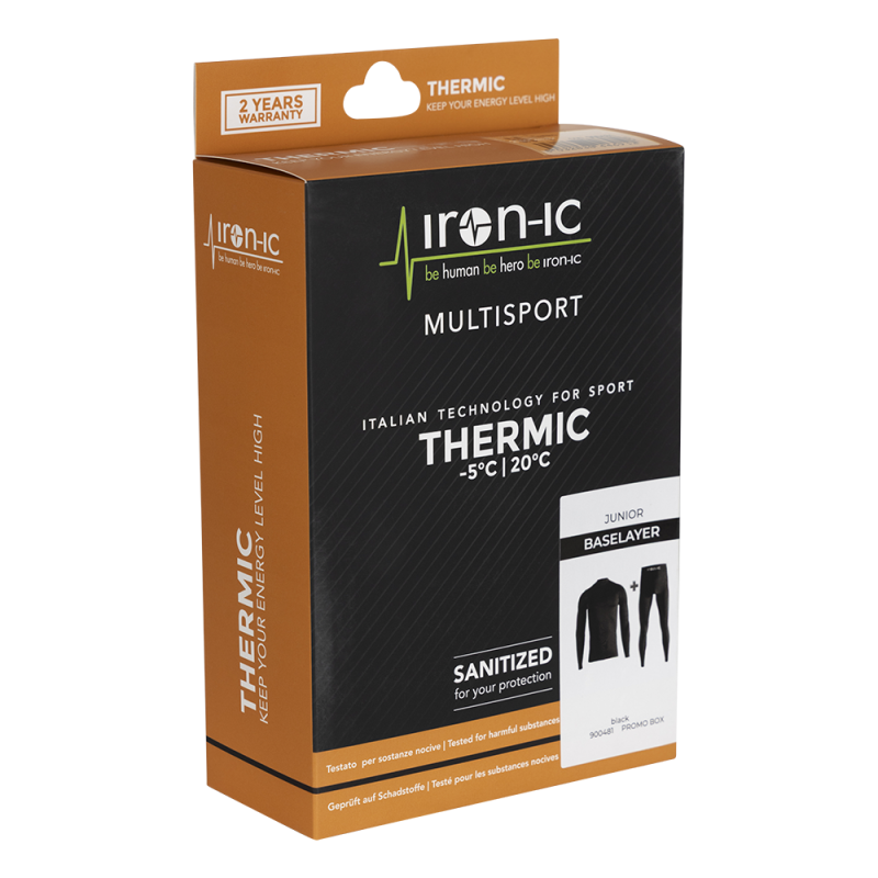 COMPLETO DI BIANCHERIA TERMICA PER BAMBINI | BLACK | 164 | Diel