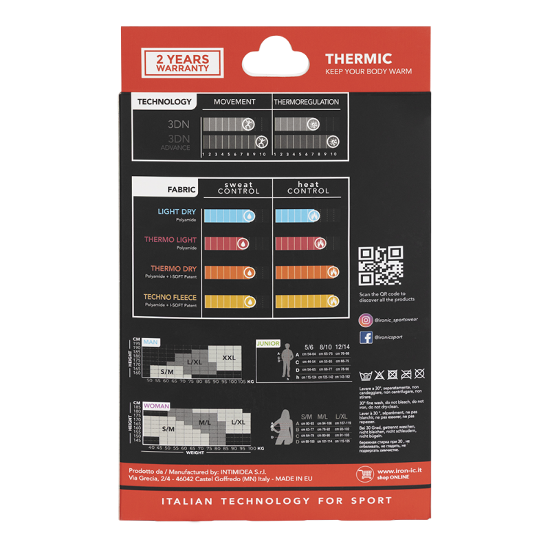 BIANCHERIA TERMICA DONNA – COMPLETO | BLACK | S-M | Diel